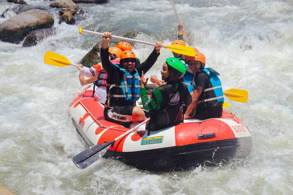 Increasing Sales For Tour Operators, Is Easier In Good Weather. As Shown In The Happy White Water Rafting Experience Completion.