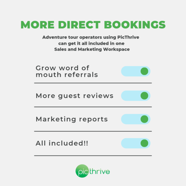 Operators can drive direct bookings with marketing features in PicThrive
